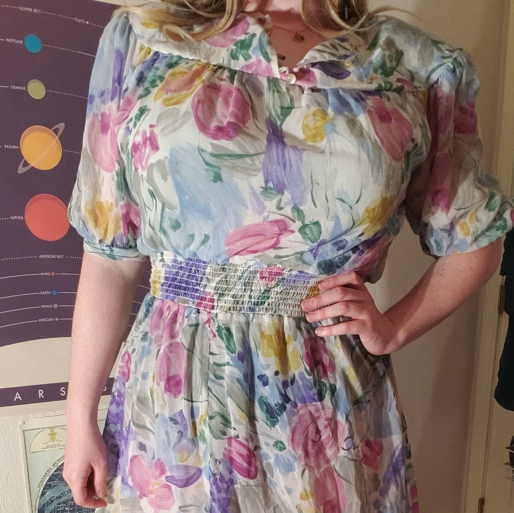 Vintage 70's Floral Dress